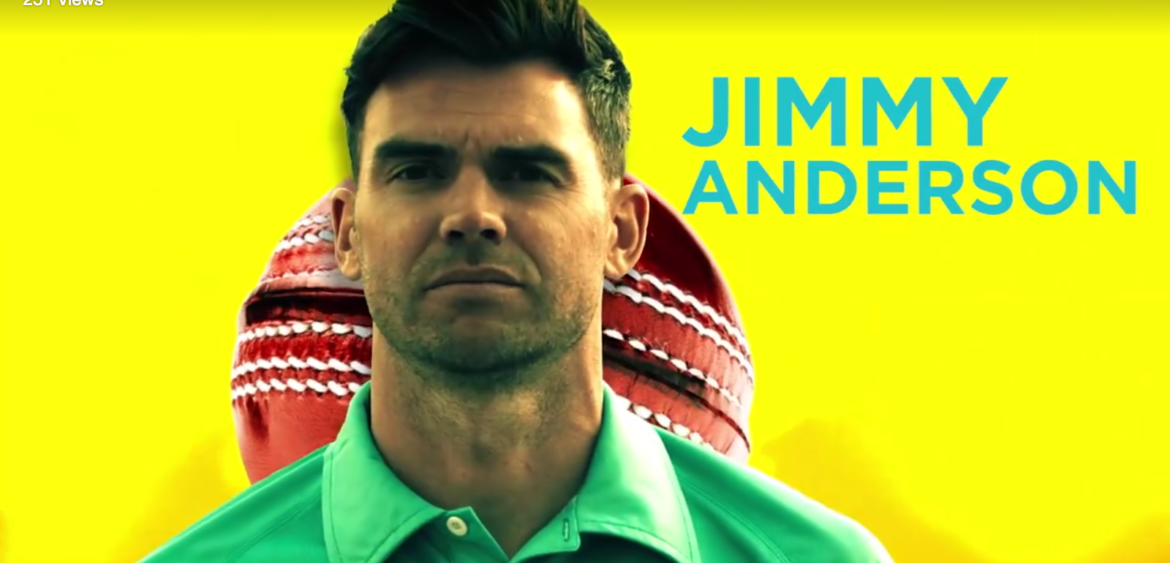 Jimmy Anderson Brut cricket